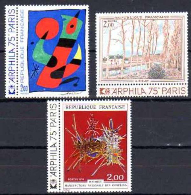 France 1974 - Yvert n° 1811 à 1813 neuf ** luxe MNH