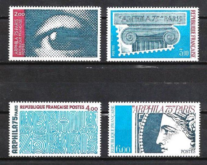 France 1975 - Yvert n° 1834 à 1837 neuf ** luxe MNH