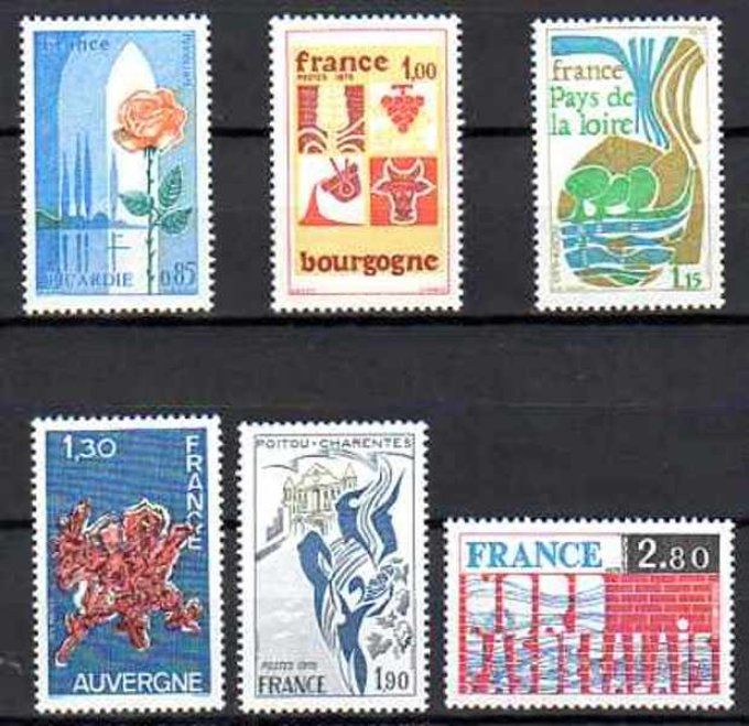 France 1975 - Yvert n° 1847 à 1852 neuf ** luxe MNH