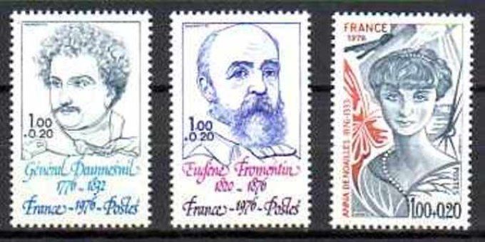 France 1976 - Yvert n° 1896 à 1898 neuf ** luxe MNH