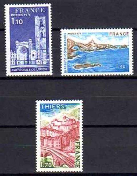 France 1976 - Yvert n° 1902 à 1904 neuf ** luxe MNH