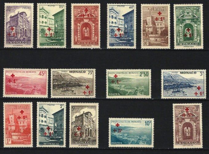 Monaco 1940 - Yvert n° 200 à 214 neuf ** luxe MNH