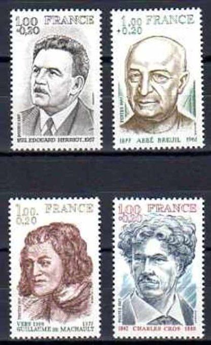 France 1977 - Yvert n° 1953 à 1956 neuf ** luxe MNH