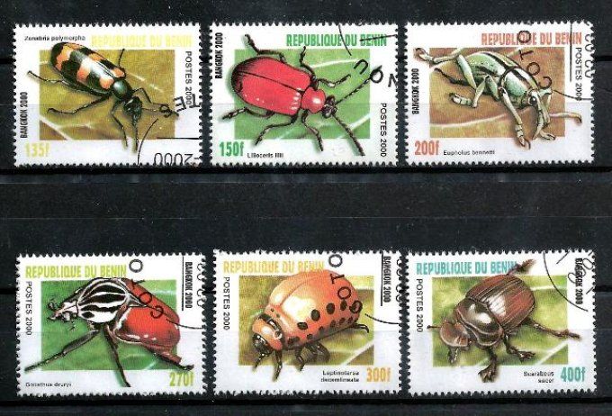 Bénin 2000 (ins1) série complète de 6 timbres oblitérés
