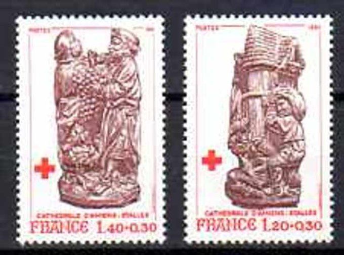 France 1980 - Yvert n° 2116 et 2117 neuf ** luxe MNH
