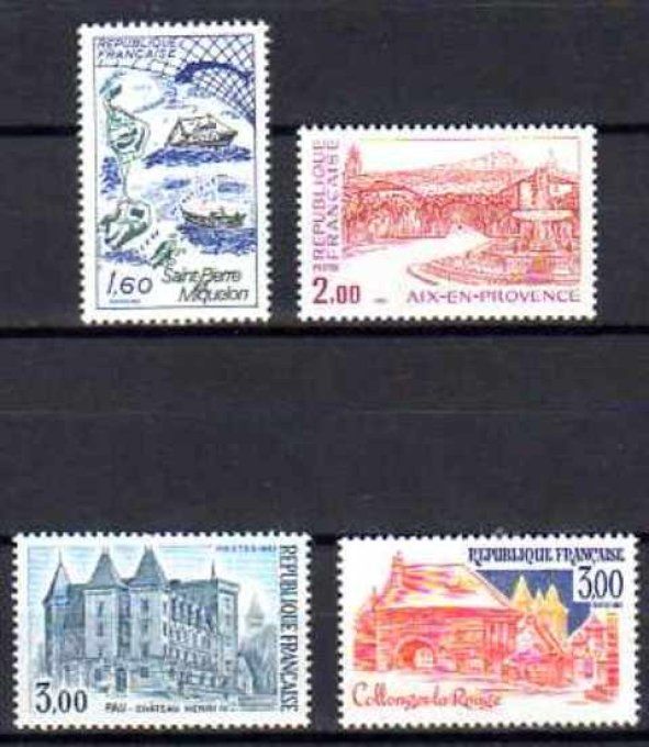 France 1982 - Yvert n° 2193 à 2196 neuf ** luxe MNH