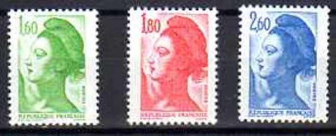 France 1982 - Yvert n° 2219 à 2221 neuf ** luxe MNH