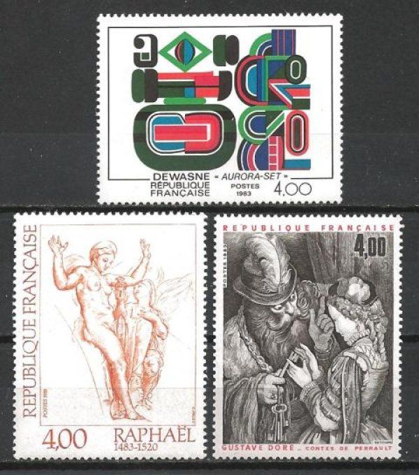 France 1983 - Yvert n° 2263 à 2265 neuf ** luxe MNH