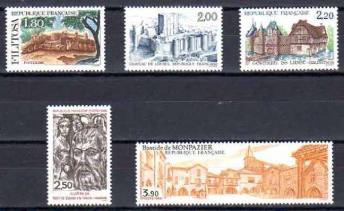France 1986 - Yvert n° 2401 à 2405 neuf ** luxe MNH