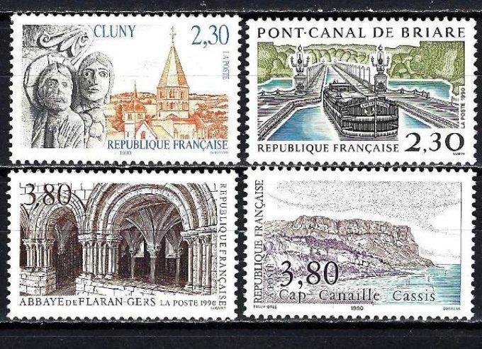 France 1990 - Yvert n° 2657 à 2660 neuf ** luxe MNH