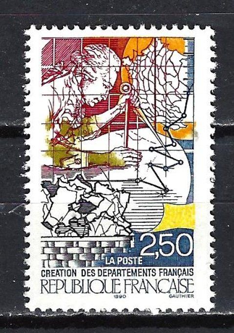 France 1990 - Yvert n° 2670 neuf ** luxe MNH
