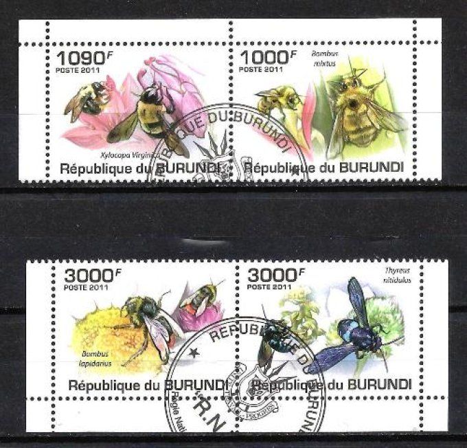 Burundi 2011 (ins26) série complète de 4 timbres oblitérés