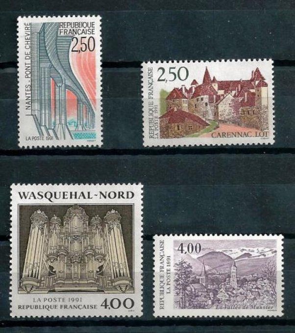 France 1991 - Yvert n° 2704 à 2707 neuf ** luxe MNH