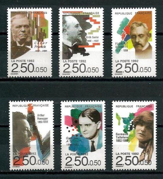 France 1992 - Yvert n° 2747 à 2752 neuf ** luxe MNH