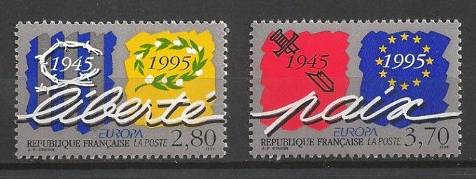 France 1995 - Yvert n° 2941 et 2942 neuf ** luxe MNH