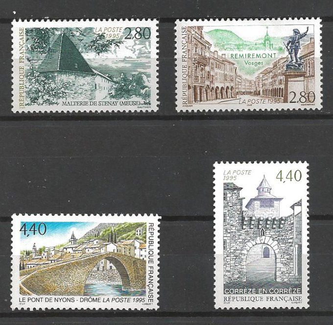 France 1995 - Yvert n° 2954 à 2957 neuf ** luxe MNH