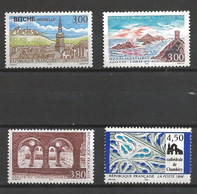 France 1996 - Yvert n° 3018 à 3021 neuf ** luxe MNH