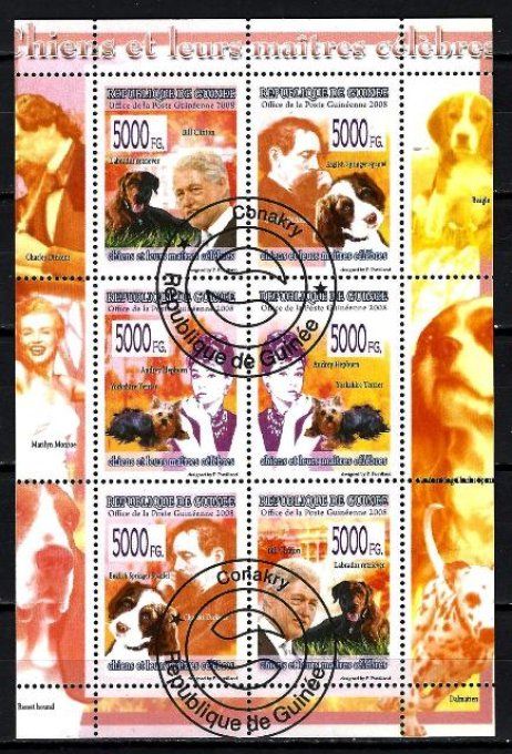 Guinée 2008 (chien34) série complète de 6 timbres oblitérés