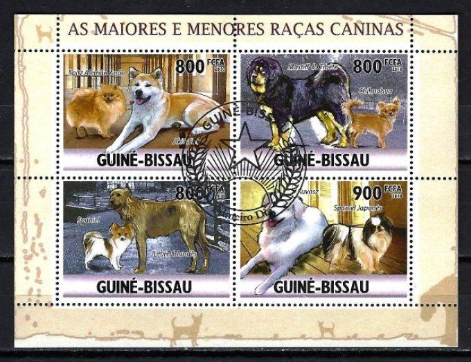 Guinée Bissau 2010 (chien35) série complète de 4 timbres oblitérés
