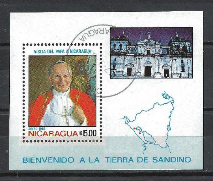 Nicaragua 1983 (CE35) bloc oblitéré