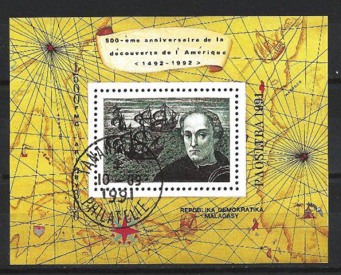 Madagascar 1991 (CE37) bloc oblitéré