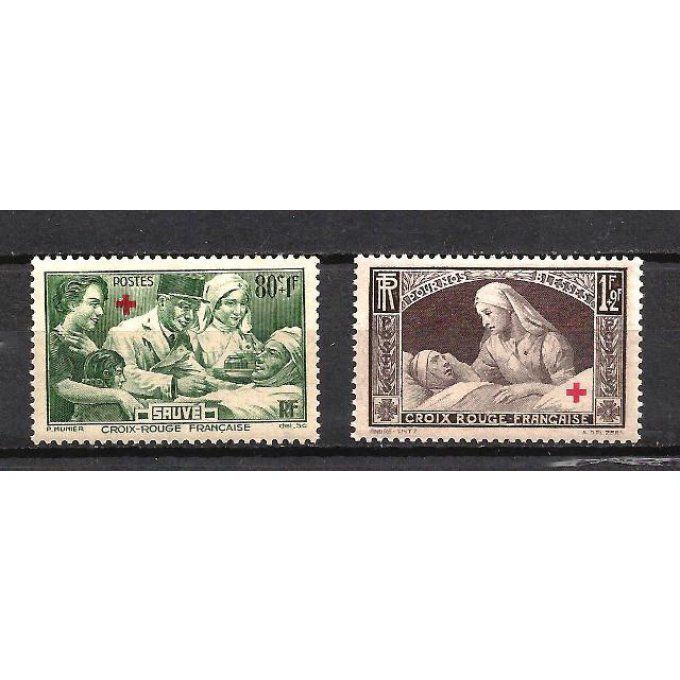 France 1940 - Yvert n° 459 et 460 neuf ** luxe MNH