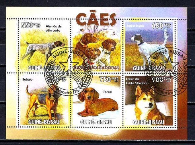 Guinée Bissau 2010 (chien46) série complète de 6 timbres oblitérés 