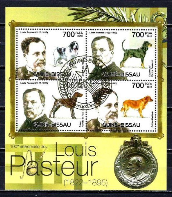 Guinée Bissau 2012 (chien47) série complète de 4 timbres oblitérés