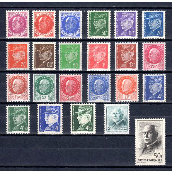 France 1941 - Yvert n° 505 à 525 neuf ** luxe MNH