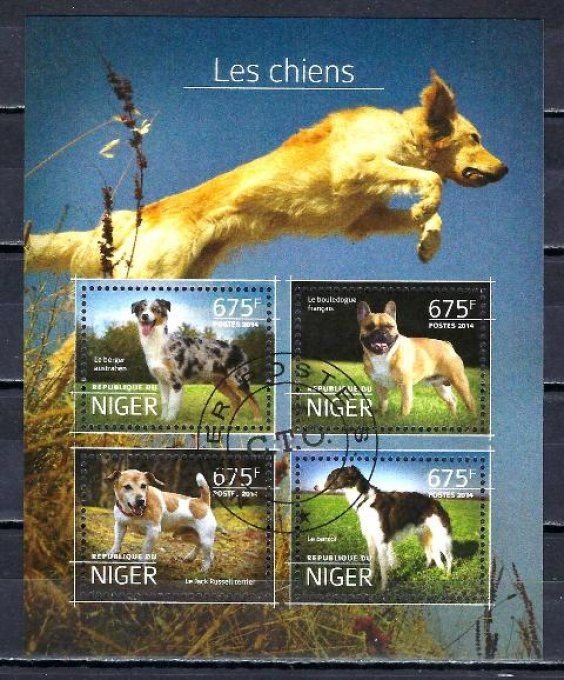 Niger 2014 (chien51) série complète de 4 timbres oblitérés