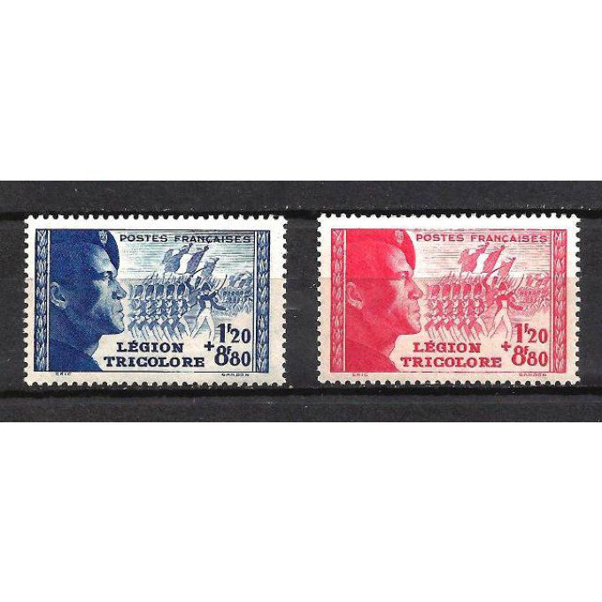 France 1942 - Yvert n° 565 et 566 neuf ** luxe MNH