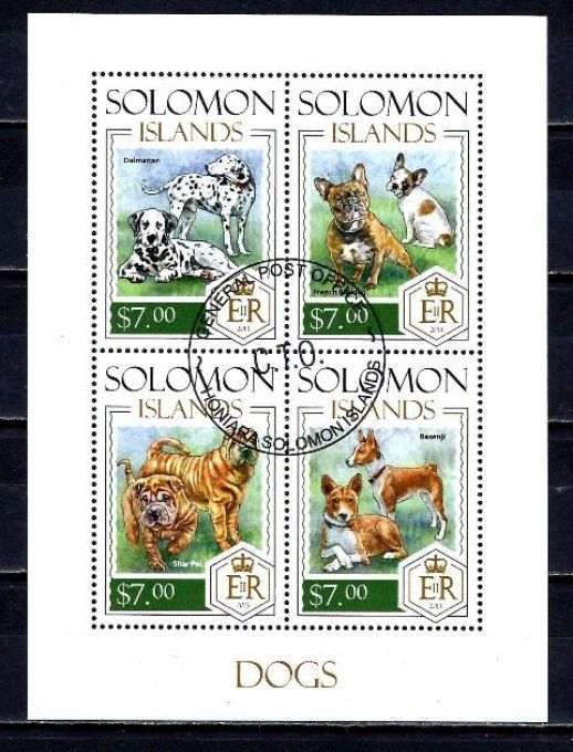 Salomon 2013 (chien56) série complète de 4 timbres oblitérés