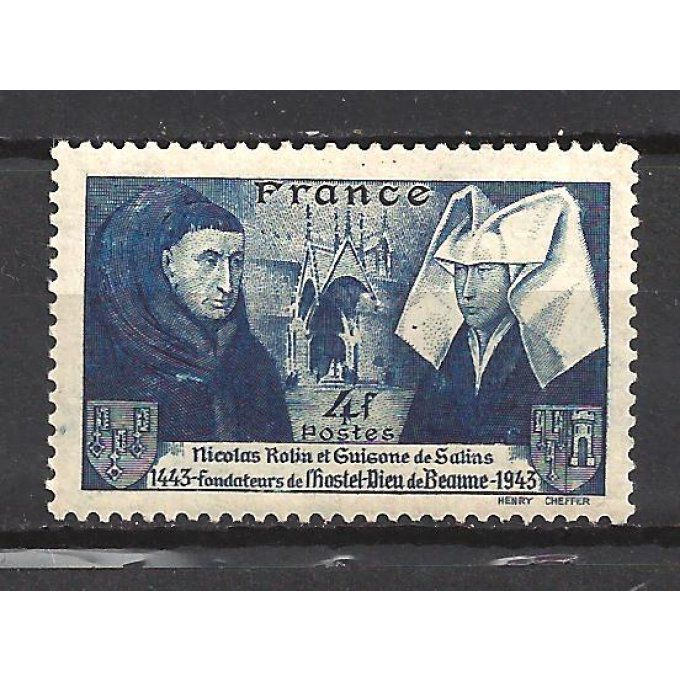 France 1943 - Yvert n° 583 neuf ** luxe MNH