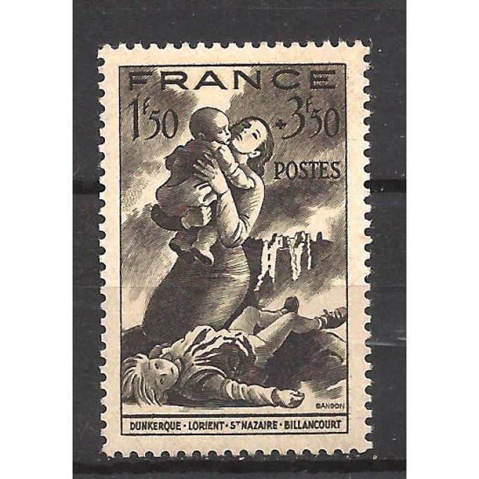 France 1943 - Yvert n° 584 neuf ** luxe MNH