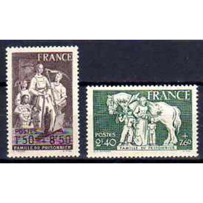 France 1943 - Yvert n° 585 et 586 neuf ** luxe MNH