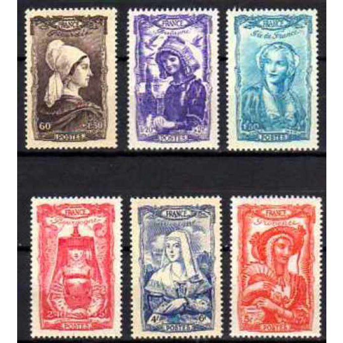 France 1943 - Yvert n° 593 à 598 neuf ** luxe MNH