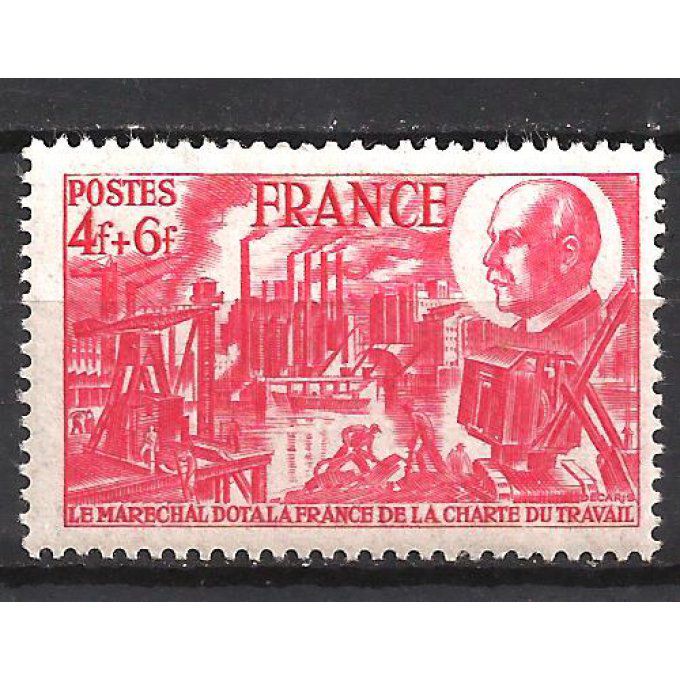 France 1944 - Yvert n° 608 neuf ** luxe MNH