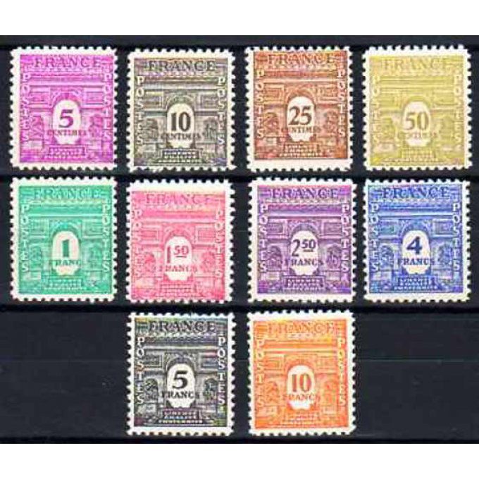 France 1944 - Yvert n° 620 à 629 neuf ** luxe MNH