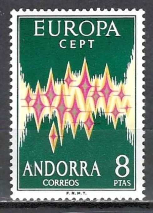 Andorre Espagnol 1972 - Yvert n° 64A neuf **