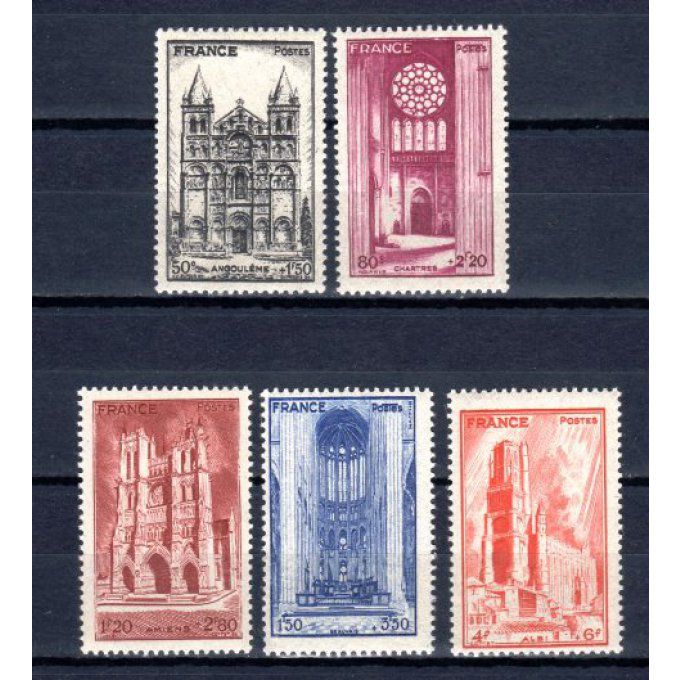 France 1944 - Yvert n° 663 à 667 neuf ** luxe MNH