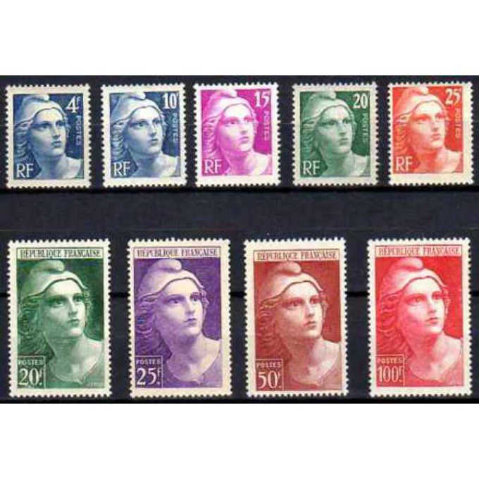 France 1945 - Yvert n° 725 à 733 neuf ** luxe MNH