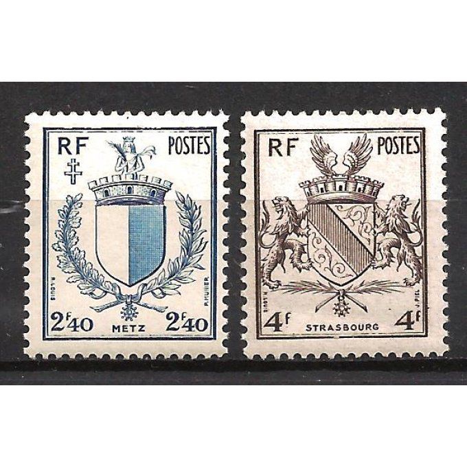 France 1945 - Yvert n° 734 et 735 neuf ** luxe MNH