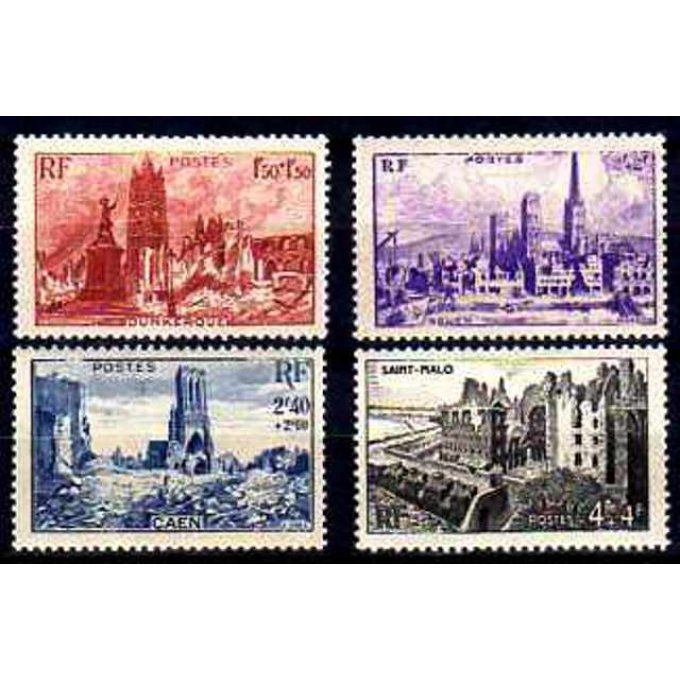 France 1945 - Yvert n° 744 à 747 neuf ** luxe MNH