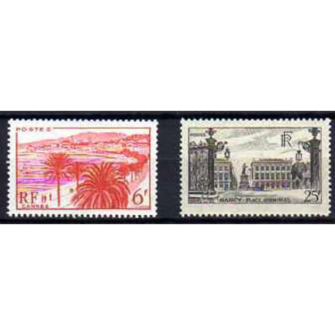 Fance 1947 - Yvert n° 777 et 778 neuf ** luxe MNH