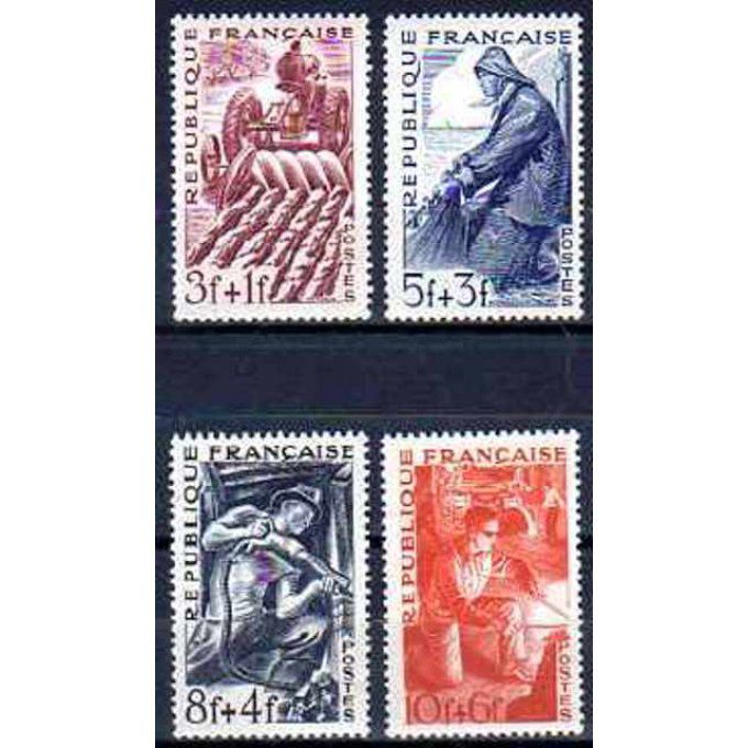 Fance 1949 - Yvert n° 823 à 826 neuf ** luxe MNH
