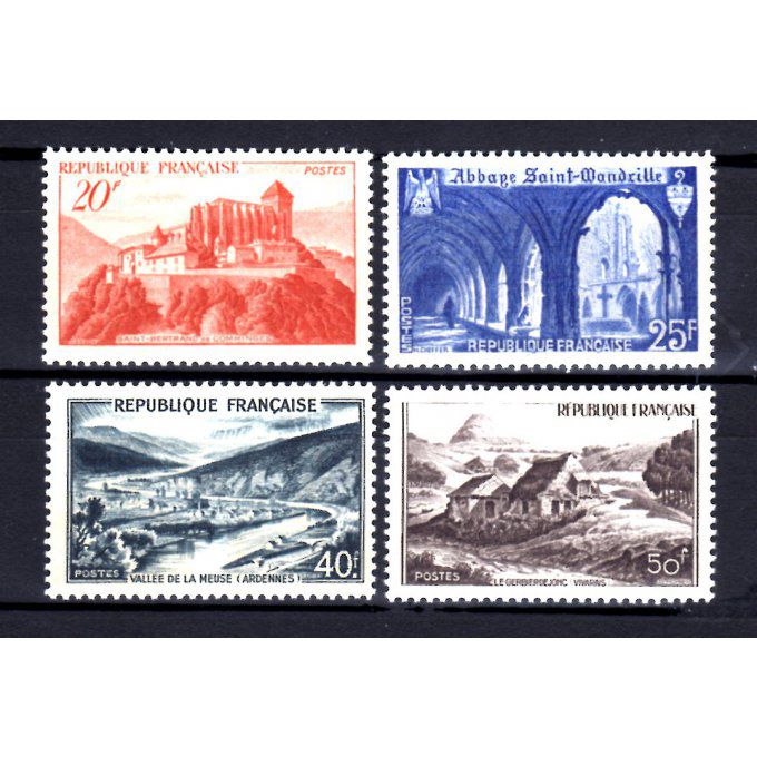Fance 1949 - Yvert n° 841A à 843 neuf ** luxe MNH