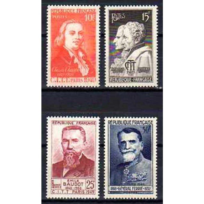 Fance 1949 - Yvert n° 844 à 847 neuf ** luxe MNH