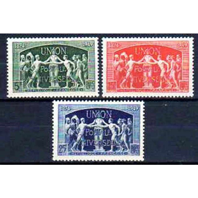 Fance 1949 - Yvert n° 850 à 852 neuf ** luxe MNH