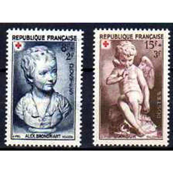 Fance 1950 - Yvert n° 876 et 877 neuf ** luxe MNH