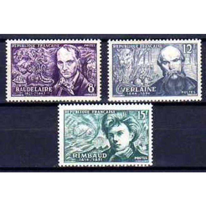 Fance 1951 - Yvert n° 908 à 910 neuf ** luxe MNH